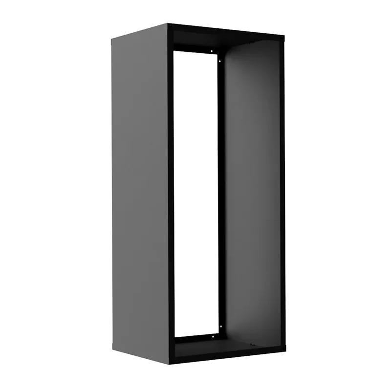 屋外で簡単に組み立てられるモダンな薪保管庫